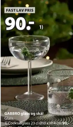 JYSK GABBRO cocktailglass tilbud