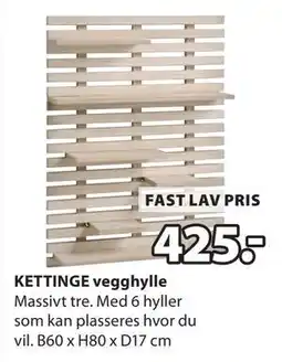 JYSK KETTINGE vegghylle tilbud