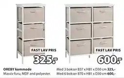 JYSK OREBY kommode tilbud