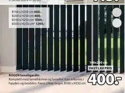 JYSK ROGEN lamellgardin tilbud