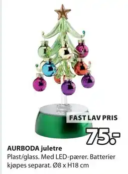 JYSK AURBODA juletre tilbud