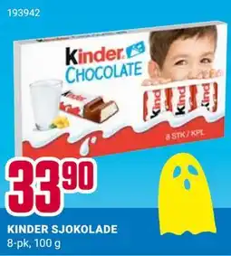 Europris KINDER SJOKOLADE tilbud