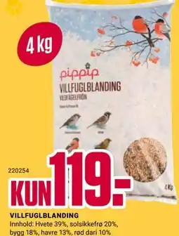 Europris VILLFUGLBLANDING tilbud