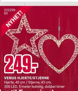 Europris VENUS HJERTE/STJERNE tilbud