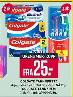 Europris COLGATE TANNBØRSTE tilbud