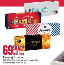 Europris Fazer sjokolade tilbud
