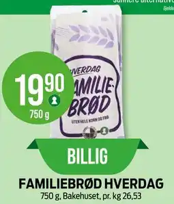 Kiwi FAMILIEBRØD HVERDAG tilbud