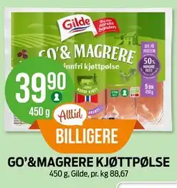 Kiwi GO’&MAGRERE KJØTTPØLSE tilbud