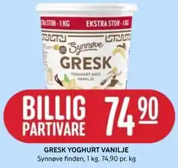 Rema 1000 GRESK YOGHURT VANILJE tilbud