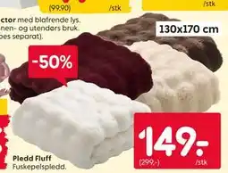 Rusta Pledd Fluff tilbud