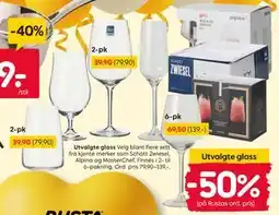 Rusta Utvalgte glass tilbud