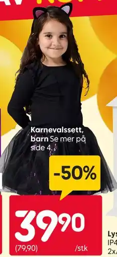 Rusta Karnevalssett, barn tilbud