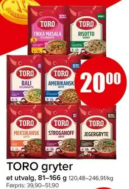 Spar TORO gryter tilbud