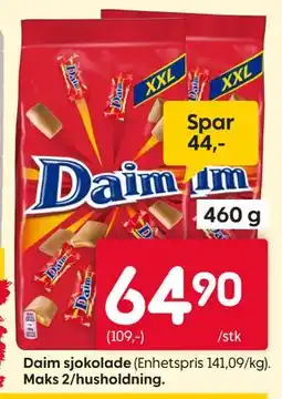 Rusta Daim sjokolade tilbud