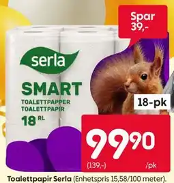 Rusta Toalettpapir Serla tilbud