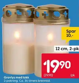 Rusta Gravlys med lokk tilbud