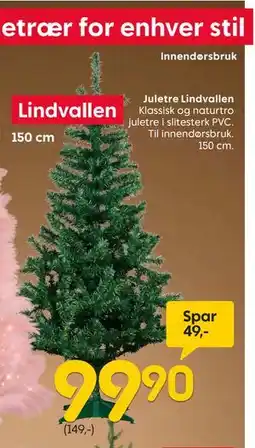 Rusta Juletre Lindvallen tilbud
