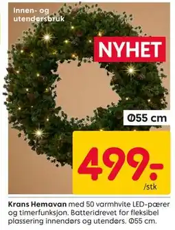 Rusta Krans Hemavan tilbud