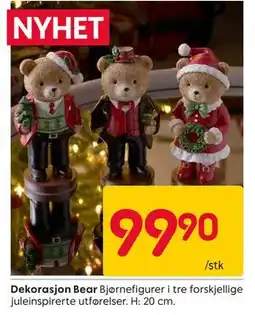 Rusta Dekorasjon Bear tilbud