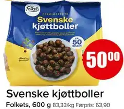 Spar Svenske kjøttboller tilbud