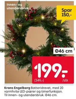 Rusta Krans Engelberg tilbud