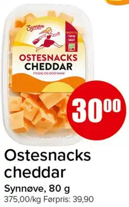 Spar Ostesnacks cheddar tilbud