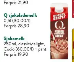Jacobs Q sjokolademelk tilbud