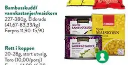 Jacobs Bambusskudd/ vannkastanjer/maiskorn tilbud