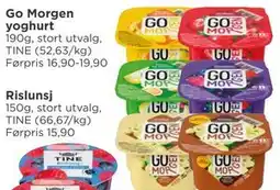 Meny Go Morgen yoghurt tilbud