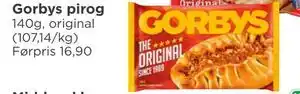 Meny Gorbys pirog tilbud