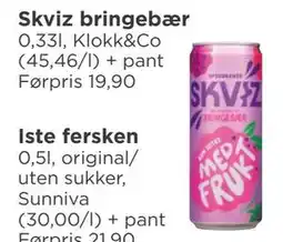 Meny Skviz bringebær tilbud