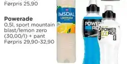 Meny Powerade tilbud