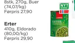 Meny Erter tilbud