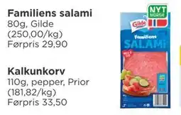 Meny Familiens salami tilbud