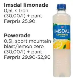 Meny Imsdal limonade tilbud