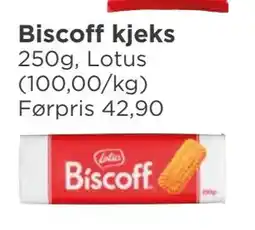 Meny Biscoff kjeks tilbud