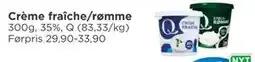 Meny Crème fraîche/rømme tilbud