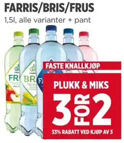Meny FARRIS/BRIS/FRUS tilbud