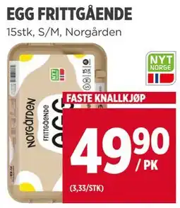 Meny EGG FRITTGÅENDE tilbud