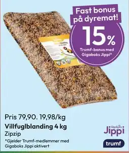 Gigaboks Villfuglblanding 4 kg tilbud