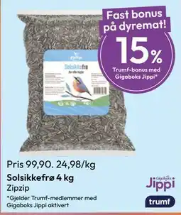 Gigaboks Solsikkefrø 4 kg tilbud
