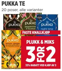Meny PUKKA TE tilbud