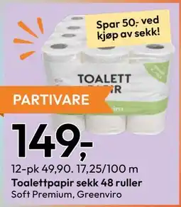 Gigaboks Toalettpapir sekk 48 ruller tilbud