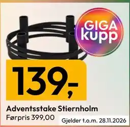 Gigaboks Adventsstake Stiernholm tilbud