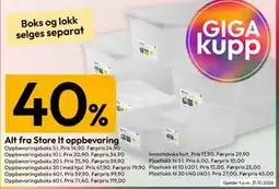 Gigaboks Alt fra Store It oppbevaring tilbud