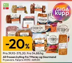Gigaboks All frossen kylling fra Ytterøy og Gourmand tilbud