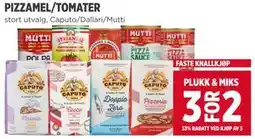 Meny PIZZAMEL/TOMATER tilbud