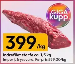 Gigaboks Indrefilet storfe tilbud