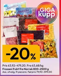 Gigaboks Frossen frukt fra Norrek tilbud