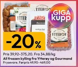 Gigaboks All frossen kylling fra Ytterøy og Gourmand tilbud